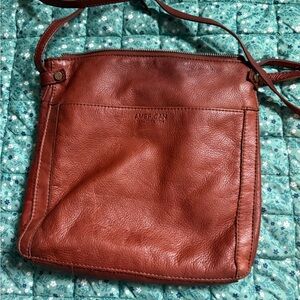 American Leather Brown Crossbody Bag